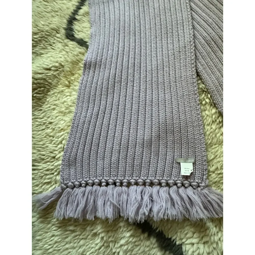 J Crew Wool Scarf Wool new lavender ribbed women’s large fringed